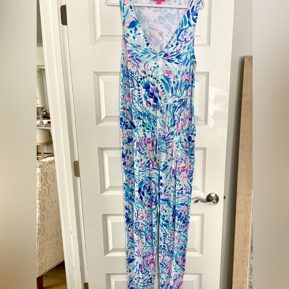 Lilly Pulitzer, Paulina, knit jumpsuit, size large